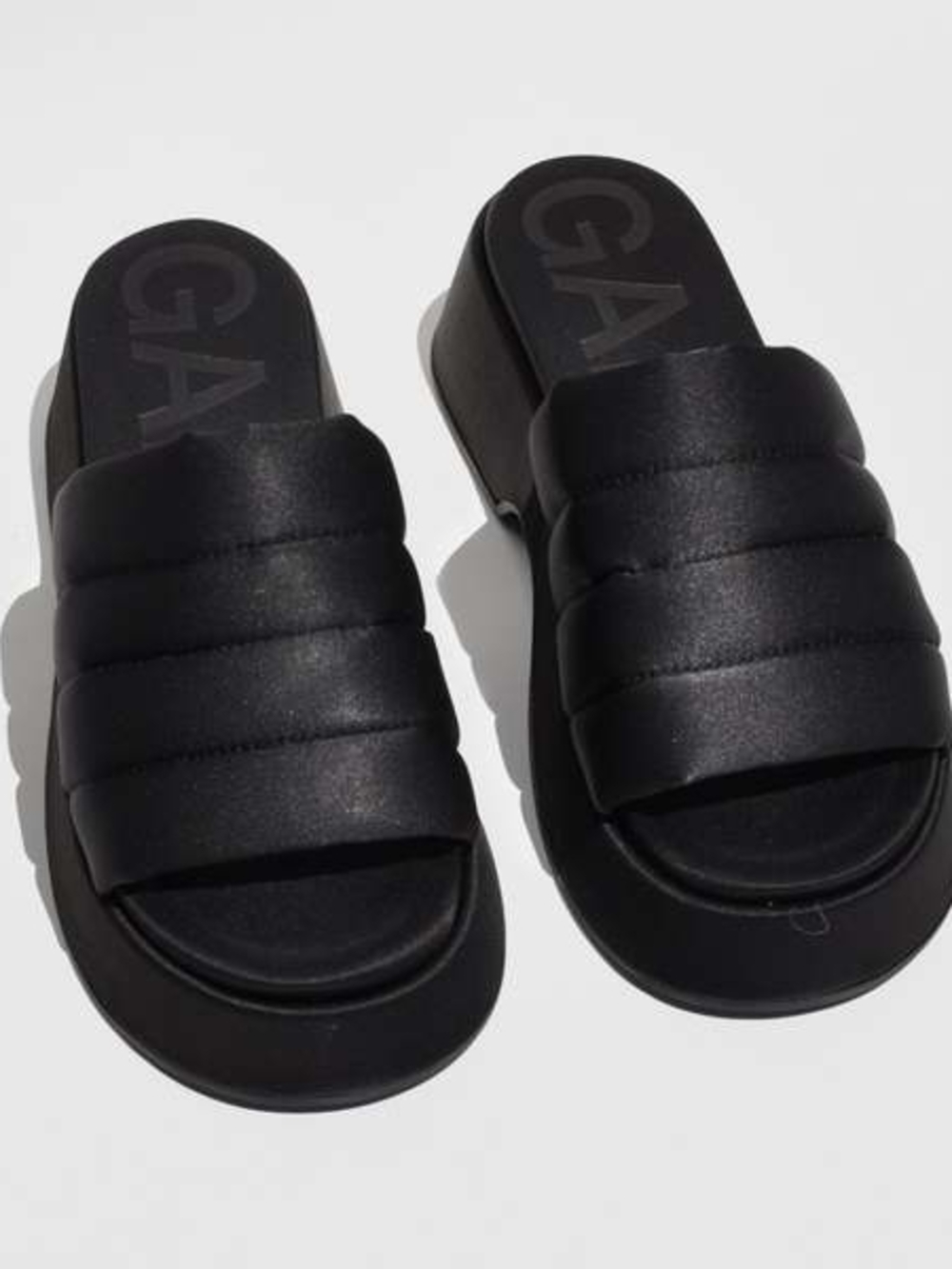 Ganni Retro Padded Platform Slides Size 38/8